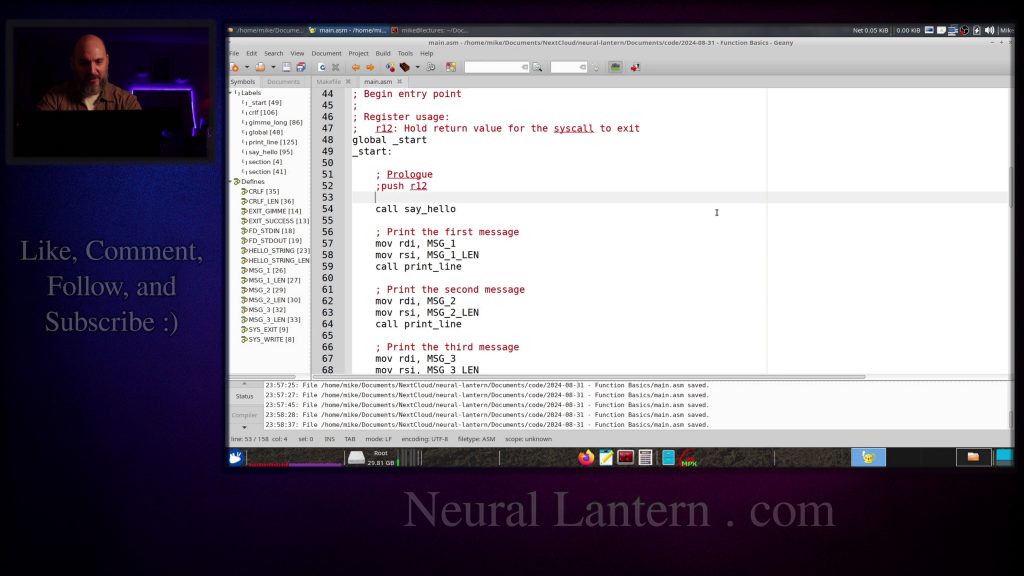 Mastering x86-64 YASM Assembly: Functions Made Simple