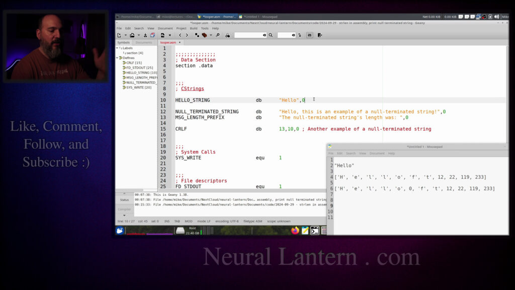 Implement strlen for Null-Terminated Strings in x86-64 Assembly (YASM)