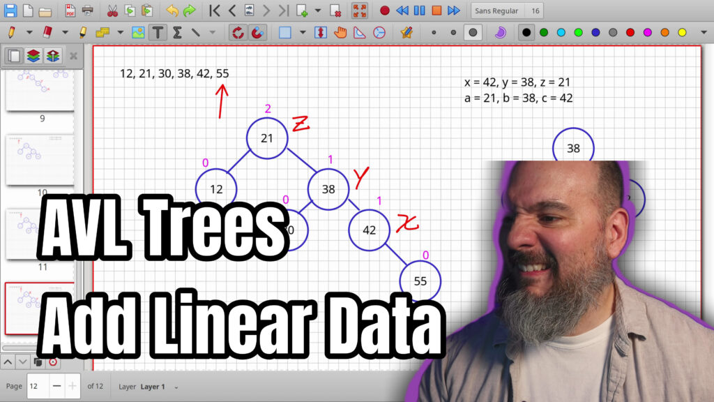AVL Trees: Adding Linear Data and Performing Rotations